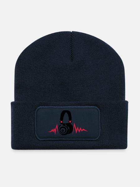 Equalizer Audio-Musik-Kopfhörer DJ zik14 - Recycelte Patch Beanie - French Navy