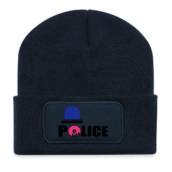 police d - Recycled Patch Beanie - french navy - Front