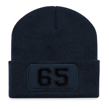Paie 65 in Grunge Look - Beanie recyclé à patch - bleu marine - Devant