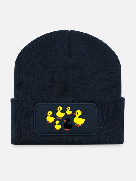 enten - Recycelte Patch Beanie - French Navy