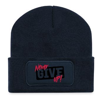 ngu.ai - Beanie recyclé à patch - bleu marine - Devant