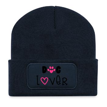 Dog Lover - Recycled Patch Beanie - french navy - Front