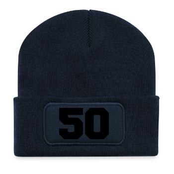 50 - Recycelte Patch Beanie - French Navy - Vorne
