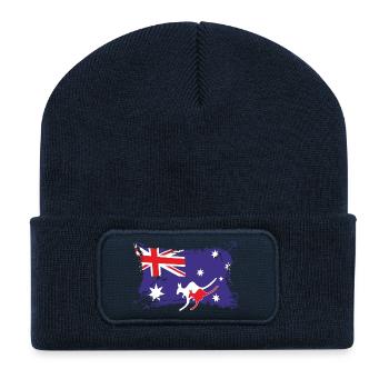 Australian Flag, Australien Flagge - Recycled Patch Beanie - french navy - Front