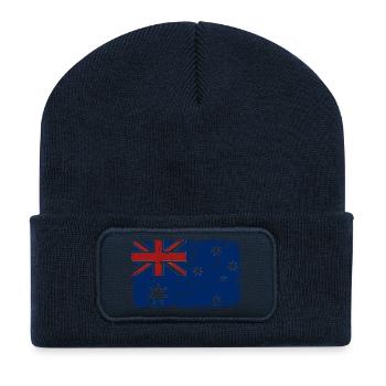 Australien - Down Under - Vintage Look - Recycelte Patch Beanie - French Navy - Vorne