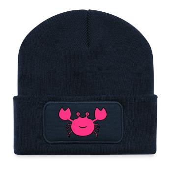 krabbe02 - Recycelte Patch Beanie - French Navy - Vorne