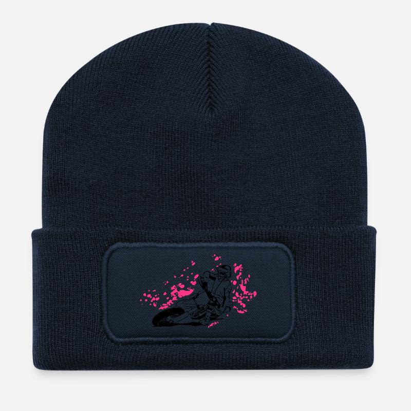 Supermoto - Supermotard - Beanie recyclé à patch - bleu marine