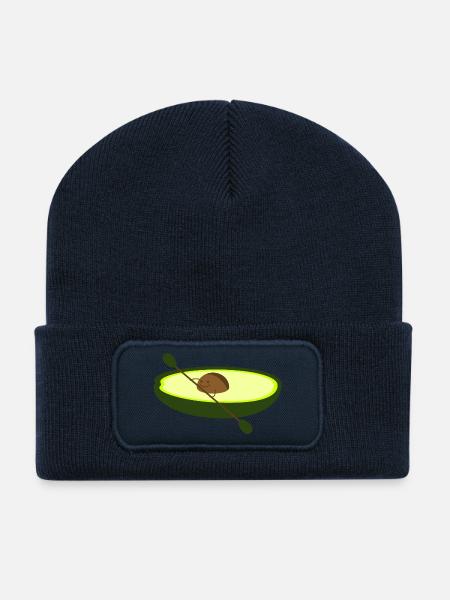 Avocado als Paddler - Recycelte Patch Beanie - French Navy