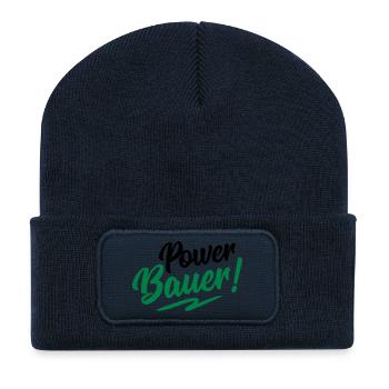 bauer power - Recycelte Patch Beanie - French Navy - Vorne