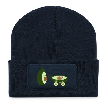 Avocat comme mère marchante (b) - Beanie recyclé à patch - bleu marine - Devant