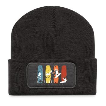 KITESURF - Recycelte Patch Beanie - Dunkelgrau - Vorne