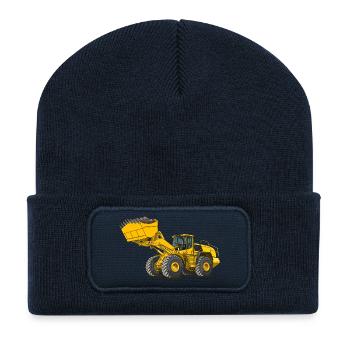 Wheel loader, construction machine - Recycled Patch Beanie - french navy - Front