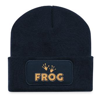 Frosch - Recycelte Patch Beanie - French Navy - Vorne
