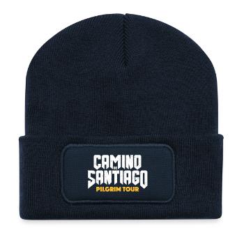 Camino de Santiago Tour | Rock Band Style - Beanie recyclé à patch - bleu marine - Devant