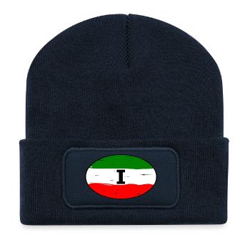 Italy stickers - Recycled Patch Beanie - french navy - Front