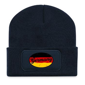 Autocollant de pare-chocs Allemagne - Beanie recyclé à patch - bleu marine - Devant