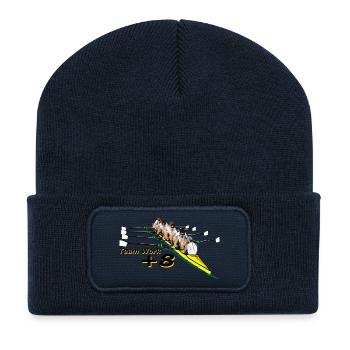 Equipement d’aviron +8 rames - Beanie recyclé à patch - bleu marine - Devant