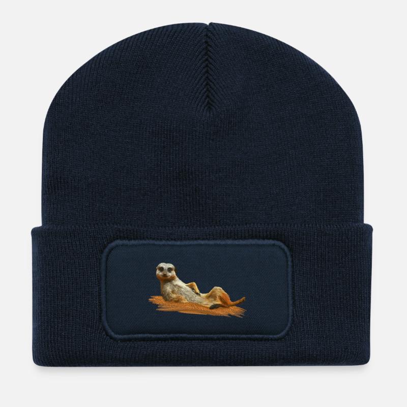 Erdmännchen - Recycelte Patch Beanie - French Navy