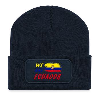 Wir sind Ecuador - Recycelte Patch Beanie - French Navy - Vorne