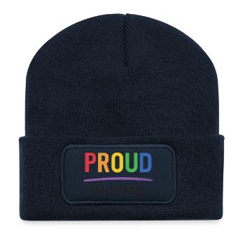LGBT Proud Mama - Pride-Monat - Recycelte Patch Beanie - French Navy - Vorne