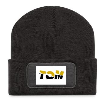 Tom - Recycled Patch Beanie - dark grey - Front