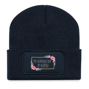 Schweiz St. Gallen Mädchen Heimat Geschenk - Recycelte Patch Beanie - French Navy - Vorne