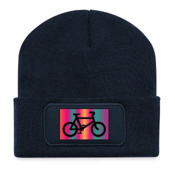 VÉLO - Beanie recyclé à patch - bleu marine - Devant