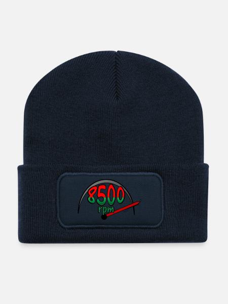 8500RPM Rennwagen - Recycelte Patch Beanie - French Navy