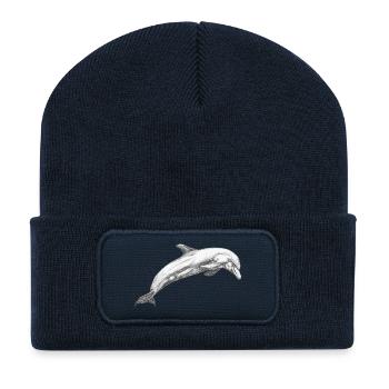 Delfin Dolphin - Recycelte Patch Beanie - French Navy - Vorne