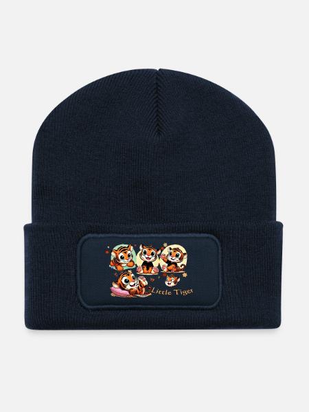 Kleines Tigerchen Spielwelt - Recycelte Patch Beanie - French Navy