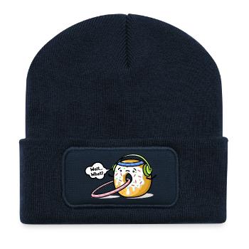 Kawaii Donut with Fitness Hoop - Recycled Patch Beanie - french navy - Front