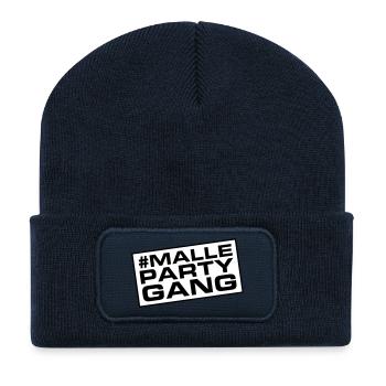 Malle Party Gang Mallorca - Recycelte Patch Beanie - French Navy - Vorne