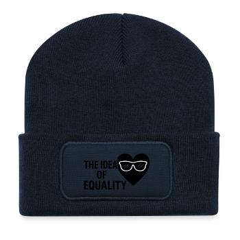 Aimez l’idée d’égalité - Beanie recyclé à patch - bleu marine - Devant