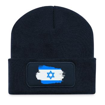 Israel Flag Flag Israel Jerusalem Star of David - Recycled Patch Beanie - french navy - Front