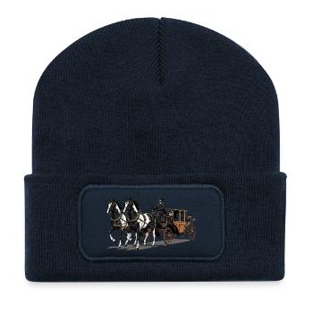 Horse-drawn carriage - Recycled Patch Beanie - french navy - Front