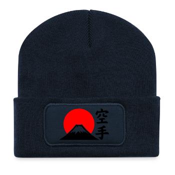 Fuji-San - Beanie recyclé à patch - bleu marine - Devant