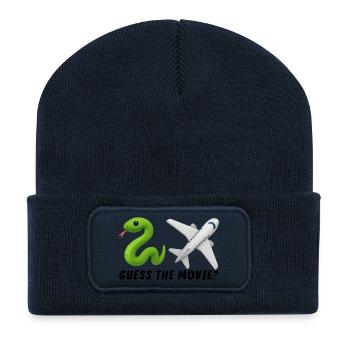 Spielzeugschlauch und Flugzeugdesign - Recycelte Patch Beanie - French Navy - Vorne