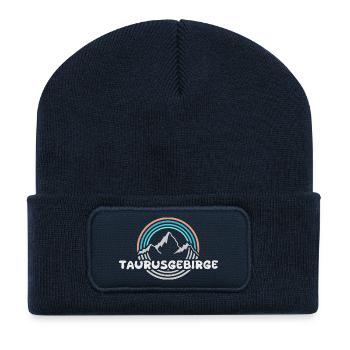 Montagnes du Taurus - Beanie recyclé à patch - bleu marine - Devant