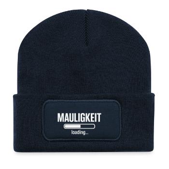 Mauligkeit – Loading… - Recycelte Patch Beanie - French Navy - Vorne