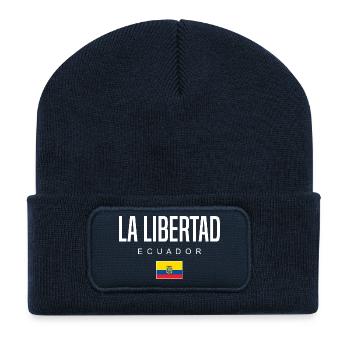 La Libertad Ecuador Ecuadorianer - Recycelte Patch Beanie - French Navy - Vorne