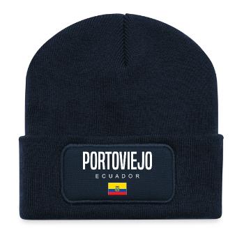 Portoviejo Ecuador Ecuadorianer - Recycelte Patch Beanie - French Navy - Vorne
