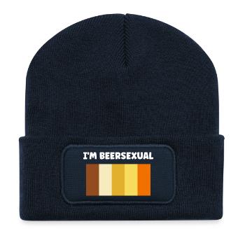 Biersexuell - Recycelte Patch Beanie - French Navy - Vorne