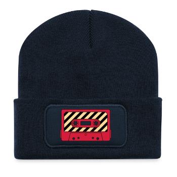 Cassette Retro Mixtape – Music Cult Motif - Recycled Patch Beanie - french navy - Front