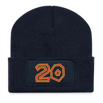 20. 20e ANNIVERSAIRE. ANNIVERSAIRE 20 ANS. 20 ANS. - Beanie recyclé à patch - bleu marine - Devant