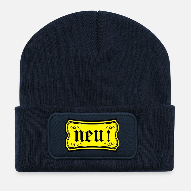 neu - Recycelte Patch Beanie - French Navy