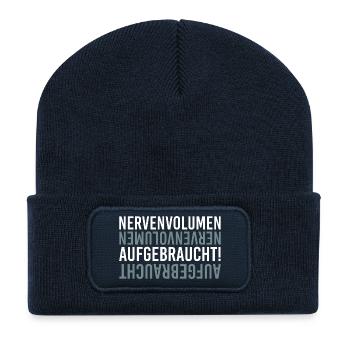 Nerve volume used up - Recycled Patch Beanie - french navy - Front