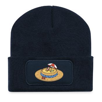Straw Hat Beach Island - Recycled Patch Beanie - french navy - Front