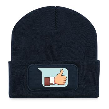 Daumen nach oben - Recycelte Patch Beanie - French Navy - Vorne