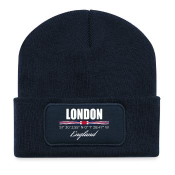 London - Recycled Patch Beanie - french navy - Front