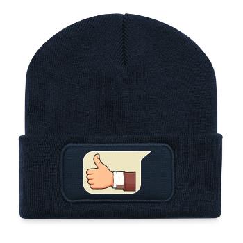 Daumen nach oben - Recycelte Patch Beanie - French Navy - Vorne